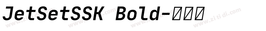 JetSetSSK Bold字体转换